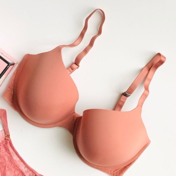 34D LARGE Victoria’s Secret pink tan bra set - Picture 3 of 5